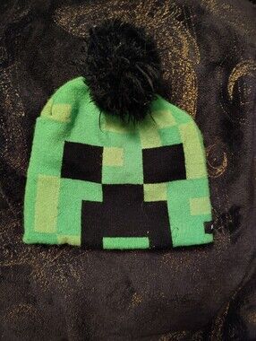 Minecraft Kids Unisex Green Beanie